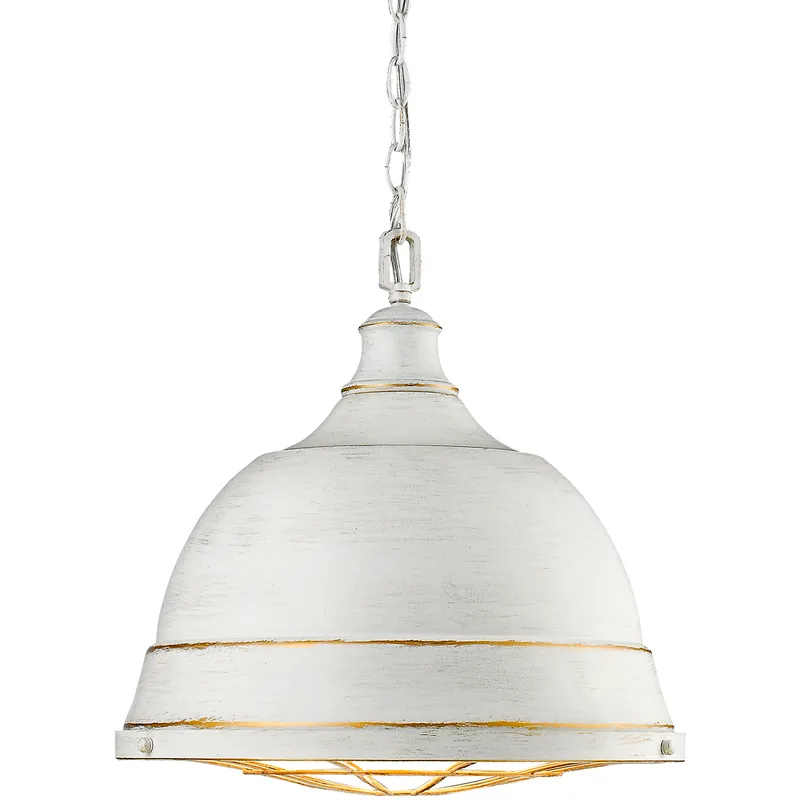 Bartlett Pendant Ceiling Light in French White, Large