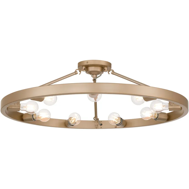 Castile 9 Light 32 inch French Gold Semi-Flush Mount Ceiling Light