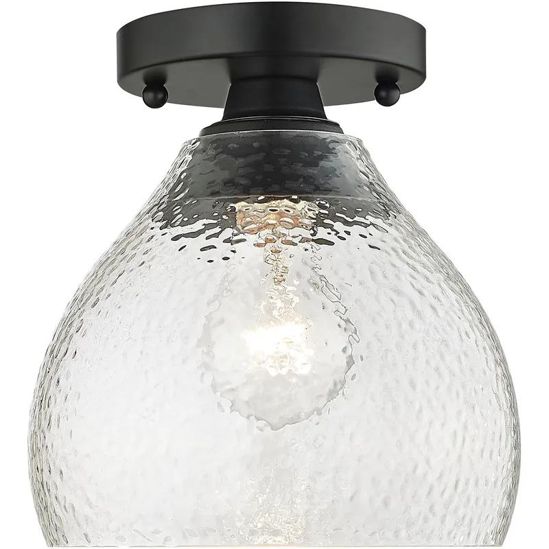 Ariella 1 Light 7.38 inch Matte Black Semi-Flush Mount Ceiling Light