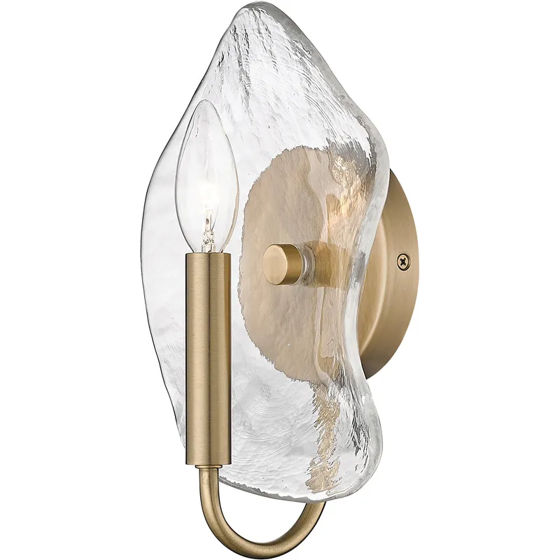 Yep Orwell 1 Light 10 inch Aged Brass Swing Arm Wall Lamp Wall Light in Brushed Champagne Brass