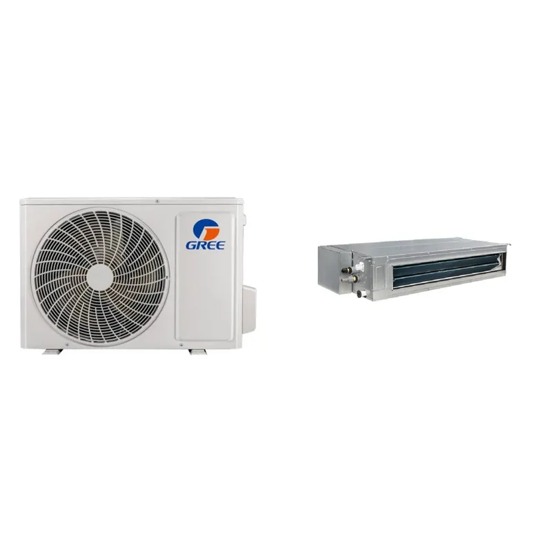 GREE Single-Zone SAP12HP230V1R-32AO+DUC12HP230V1R-32AH - 12K BTU Heat Pump System - R-32