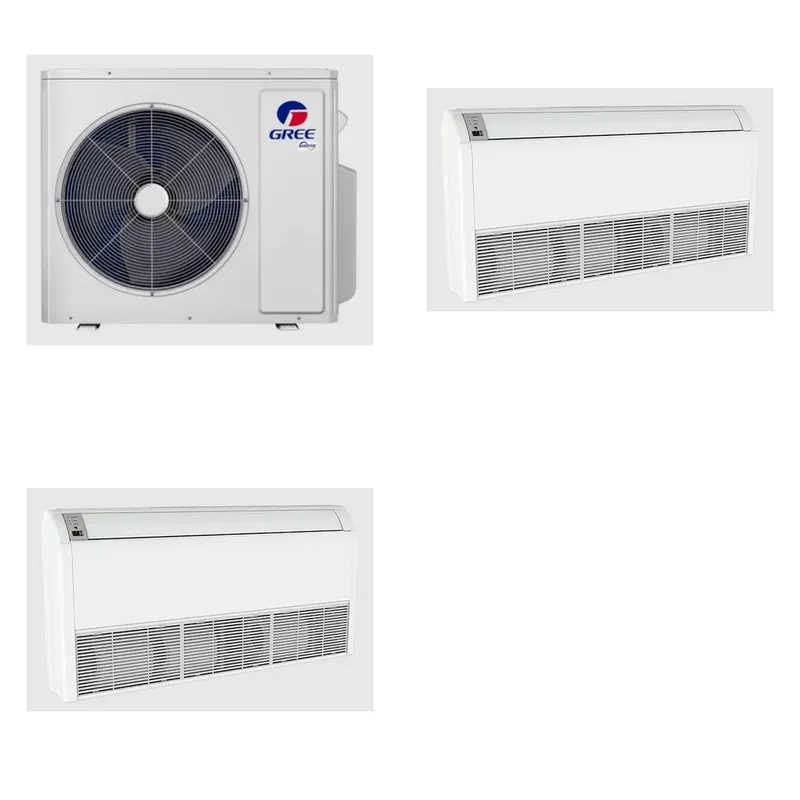 GREE 18000 BTU R-32 21 SEER2 2-Zone Ductless Mini Split Heat Pump System - 12K+12K