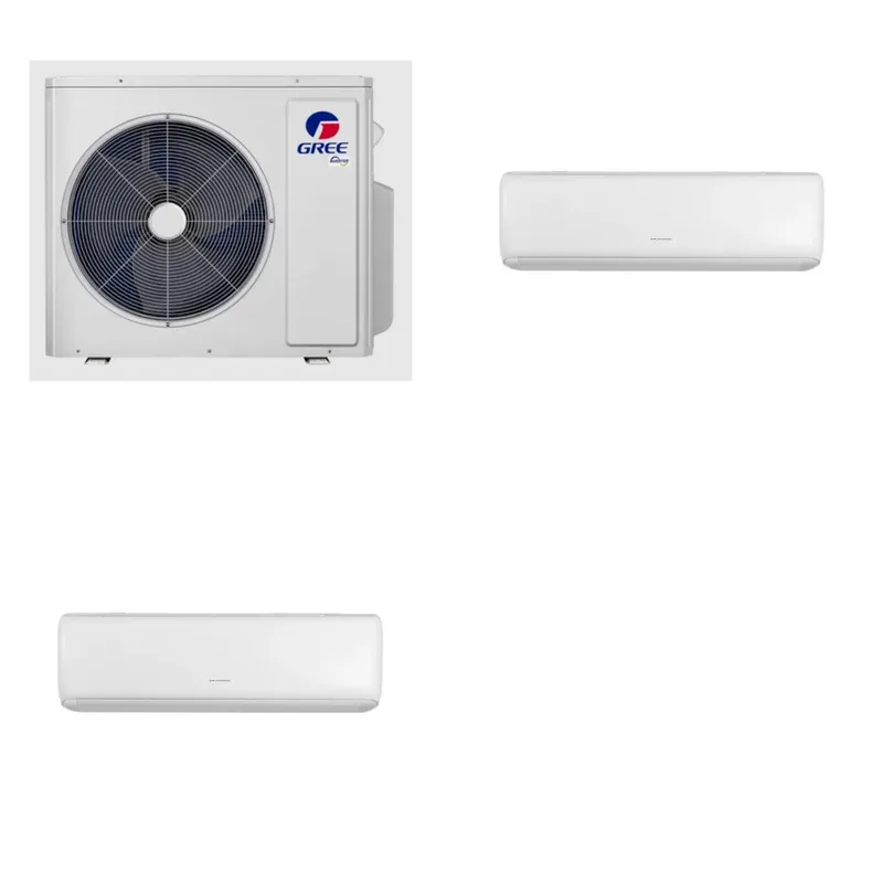 GREE Sapphire 18000 BTU R-32 21 SEER2 2-Zone Ductless Mini Split Heat Pump System - 12K+12K