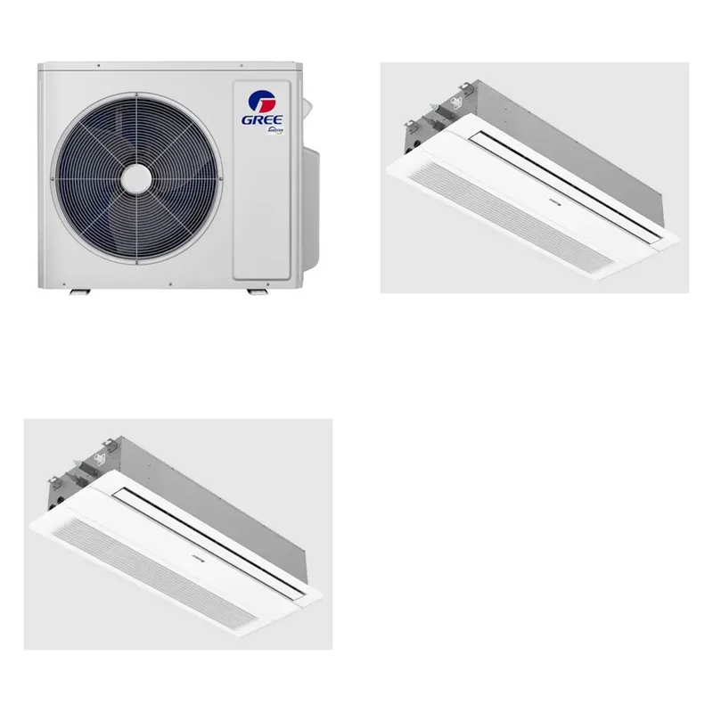 GREE 48000 BTU R-32 21 SEER2 4-Zone 1-Way Ceiling Cassette Mini Split