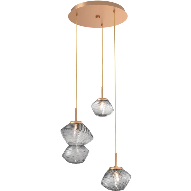 Mesa LED Novel Brass Chandelier Ceiling Light, Multi-Port Round