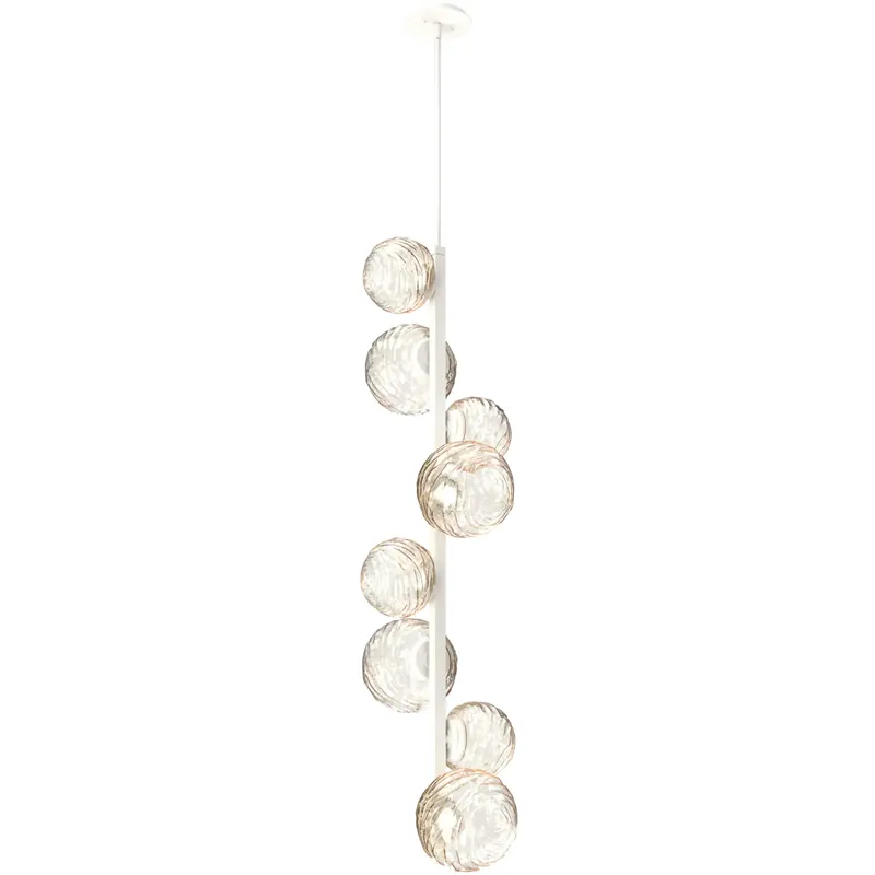 Gaia LED 16.6 inch Salt White Chandelier Ceiling Light, Twisted Vine