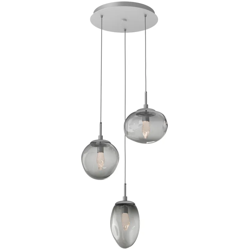 Cosmos LED LED 22.3 inch Classic Silver Chandelier Ceiling Light, Round Multi-Port