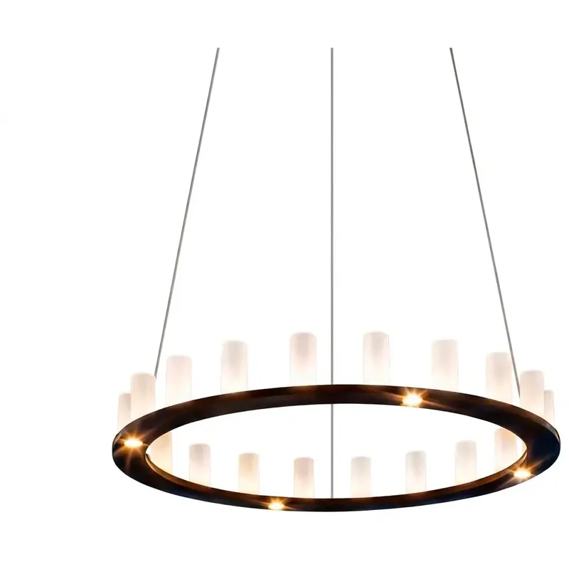 Carlyle Corona LED 45 inch Classic Silver Ring Chandelier Ceiling Light