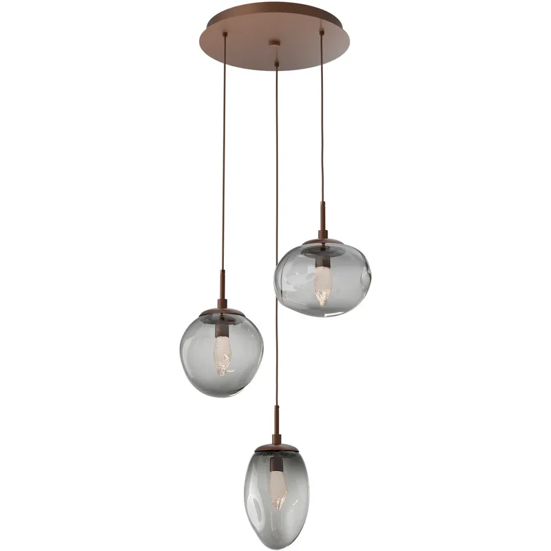 Cosmos LED LED 22.3 inch Burnished Bronze Chandelier Ceiling Light, Round Multi-Port