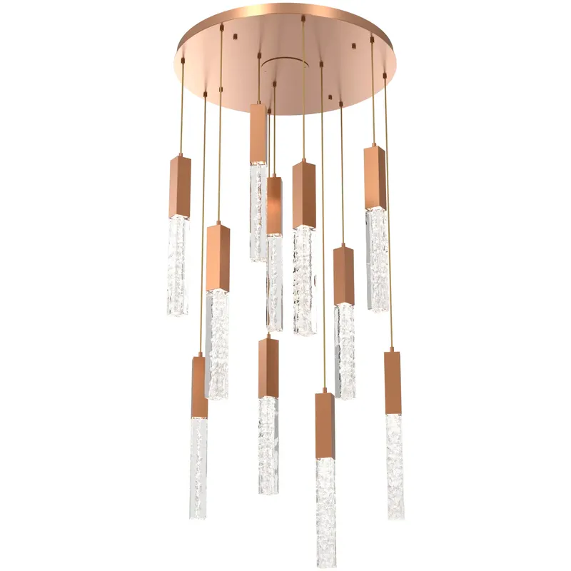 Axis LED 30 inch Novel Brass Multi-Pendant Ceiling Light
