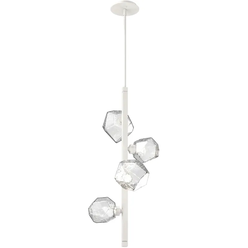 Gem LED 16.5 inch Salt White Chandelier Ceiling Light, Twisted Vine