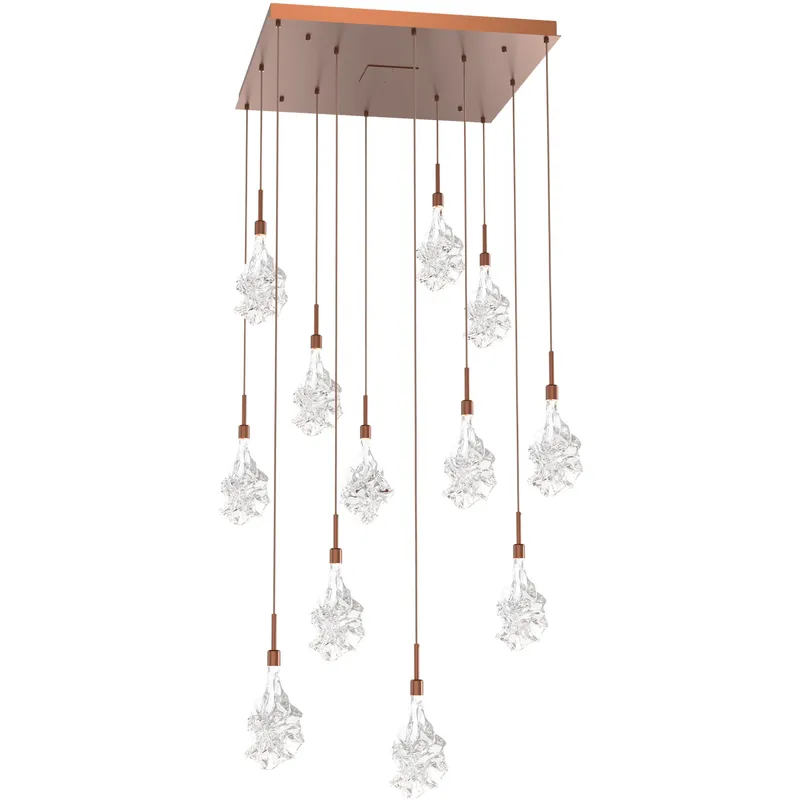 Blossom LED Burnished Bronze Chandelier Ceiling Light, Multi-Port