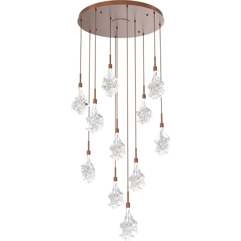 Blossom LED 33.1 inch Burnished Bronze Chandelier Ceiling Light, Multi-Port