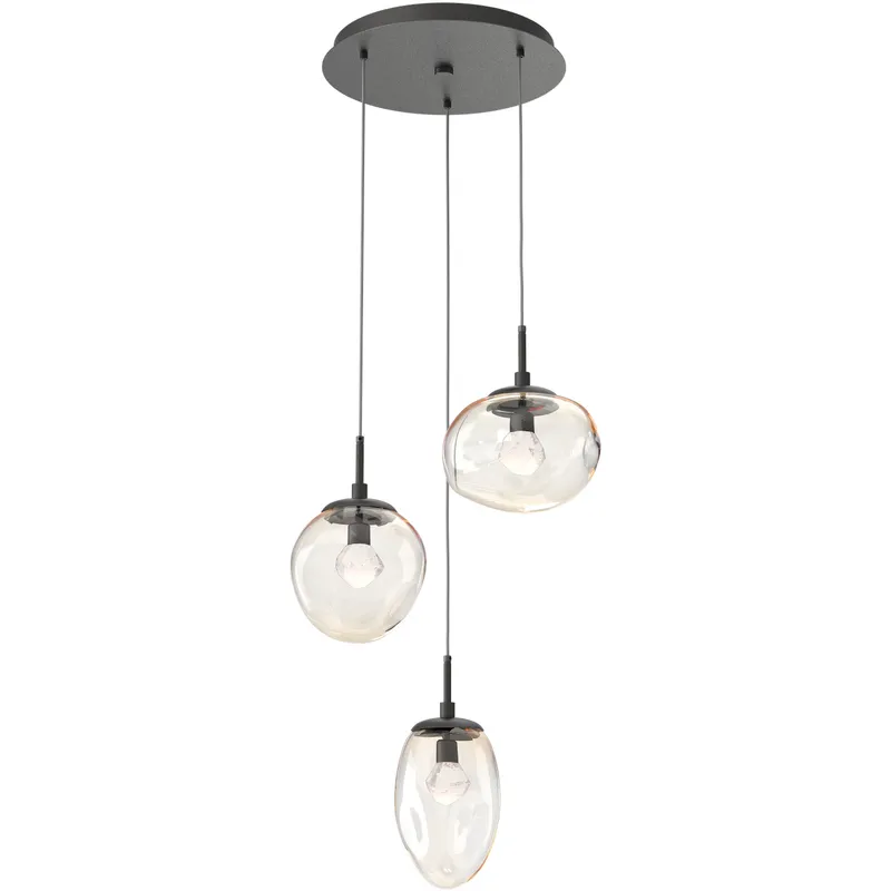 Cosmos LED LED 22.3 inch Graphite Chandelier Ceiling Light, Round Multi-Port