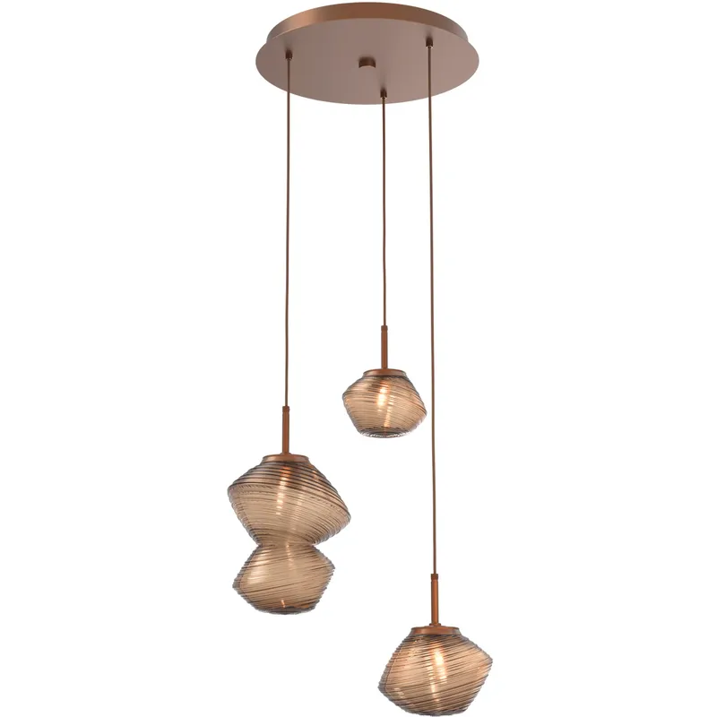 Mesa LED Burnished Bronze Chandelier Ceiling Light, Multi-Port Round
