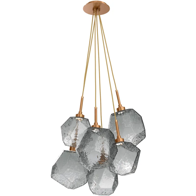 Gem LED 23.4 inch Salt White Cluster Pendant Ceiling Light