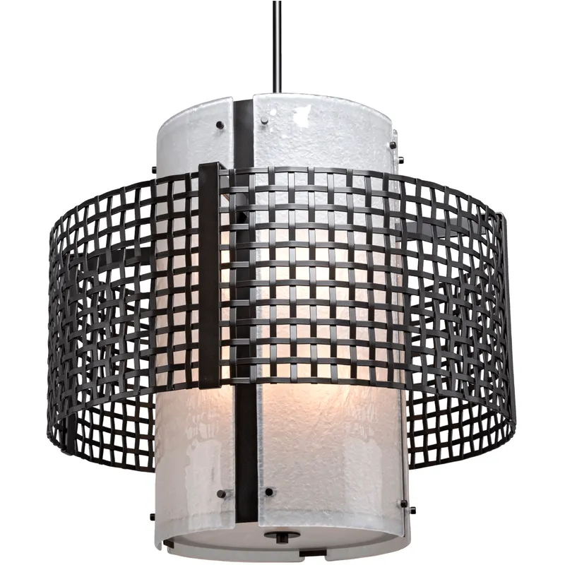 Tweed 8 Light Flat Bronze Chandelier Ceiling Light, Double Drum