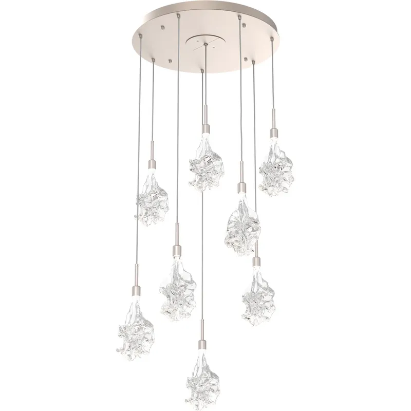 Blossom LED 27 inch Beige Silver Chandelier Ceiling Light in Metallic Beige Silver, 2700K LED, Multi-Port