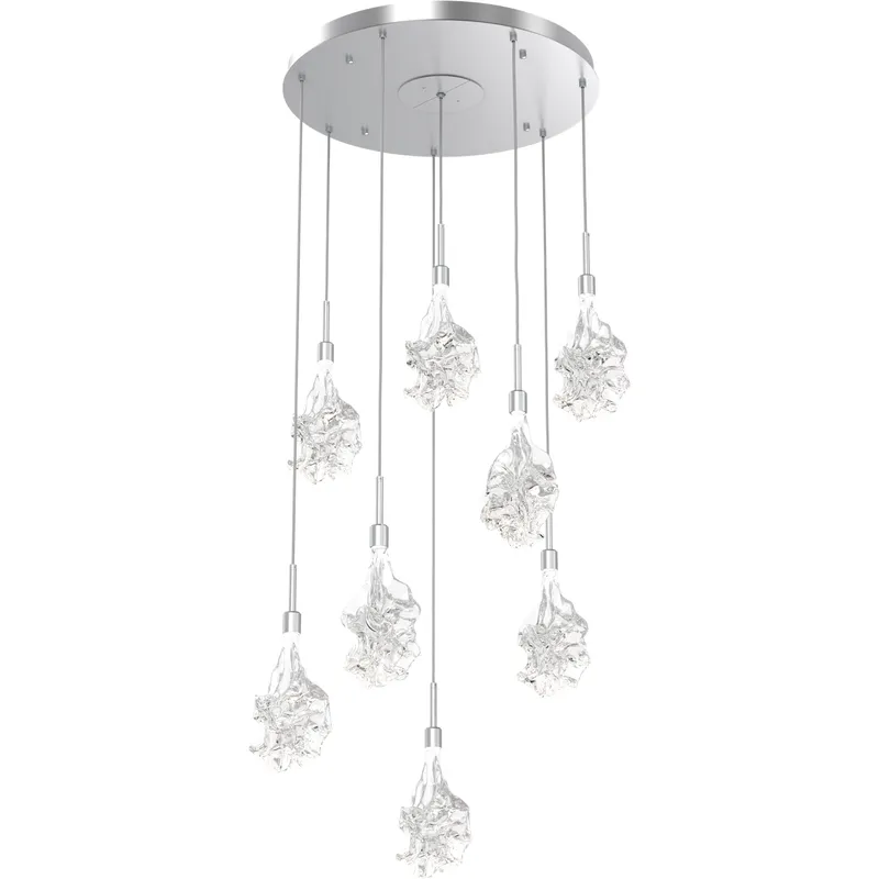 Blossom LED 27 inch Classic Silver Chandelier Ceiling Light in 3000K LED, Multi-Port
