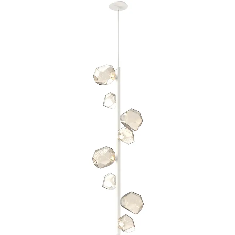 Gem LED 16.4 inch Salt White Chandelier Ceiling Light, Twisted Vine
