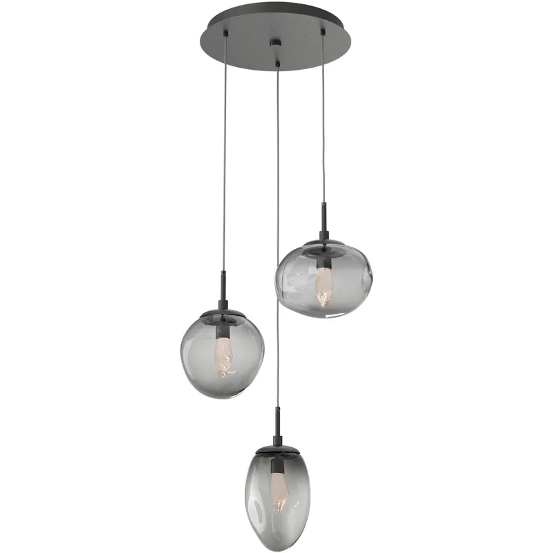 Cosmos LED LED 22.3 inch Graphite Chandelier Ceiling Light, Round Multi-Port