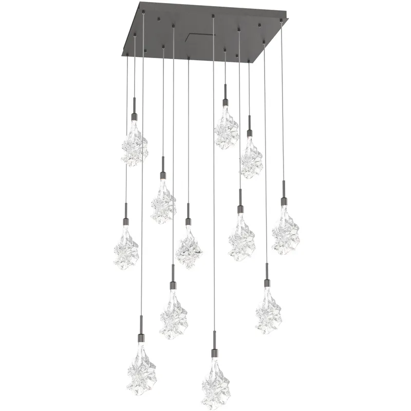 Blossom LED Graphite Chandelier Ceiling Light, Multi-Port