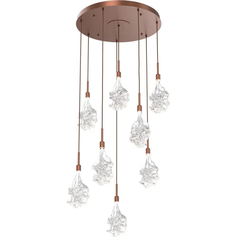 Blossom LED 27 inch Burnished Bronze Chandelier Ceiling Light in 2700K LED, Multi-Port