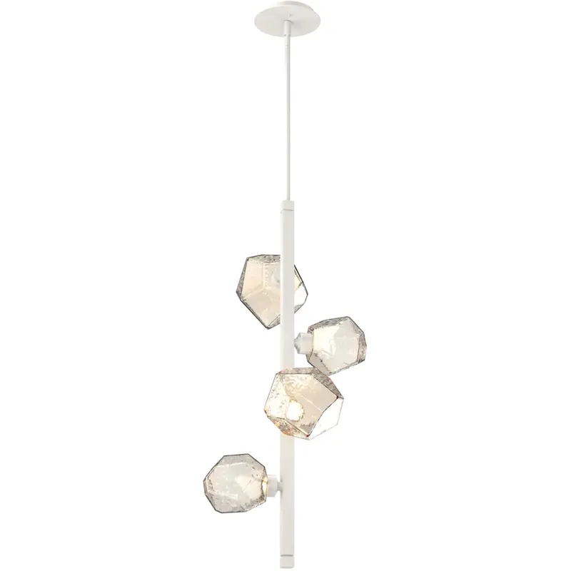 Gem LED 16.5 inch Salt White Chandelier Ceiling Light, Twisted Vine