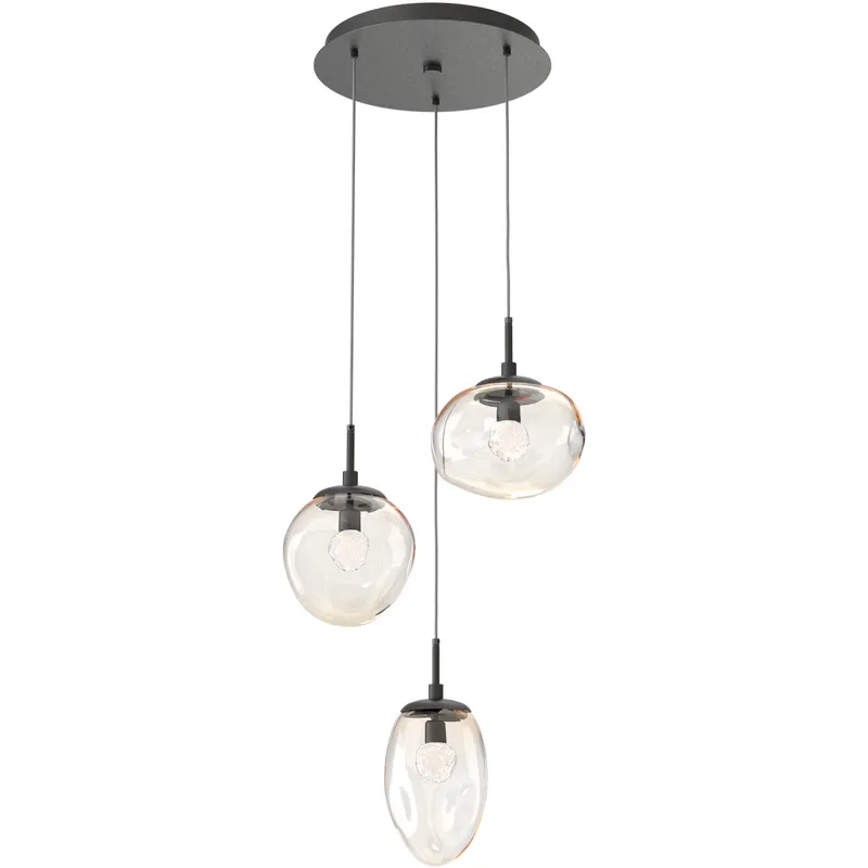 Cosmos LED LED 22.3 inch Graphite Chandelier Ceiling Light, Round Multi-Port