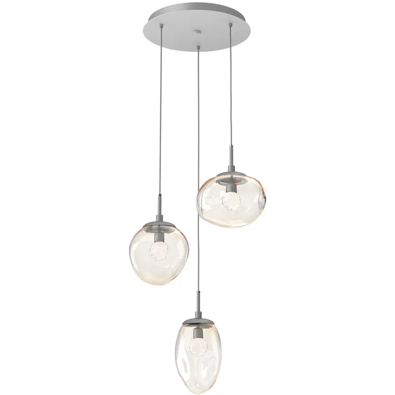 Cosmos LED LED 22.3 inch Classic Silver Chandelier Ceiling Light, Round Multi-Port
