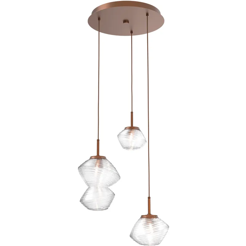 Mesa LED Burnished Bronze Chandelier Ceiling Light, Multi-Port Round