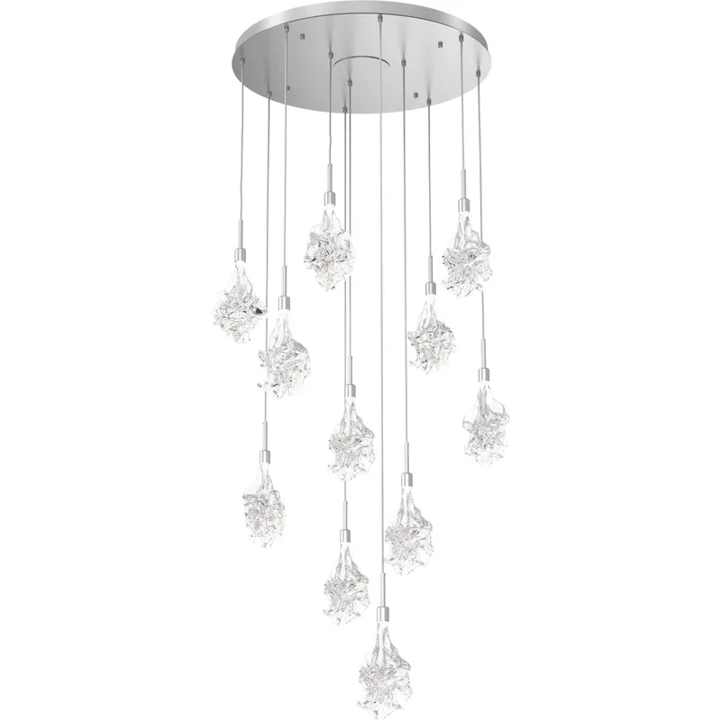 Blossom LED 33.1 inch Classic Silver Chandelier Ceiling Light, Multi-Port