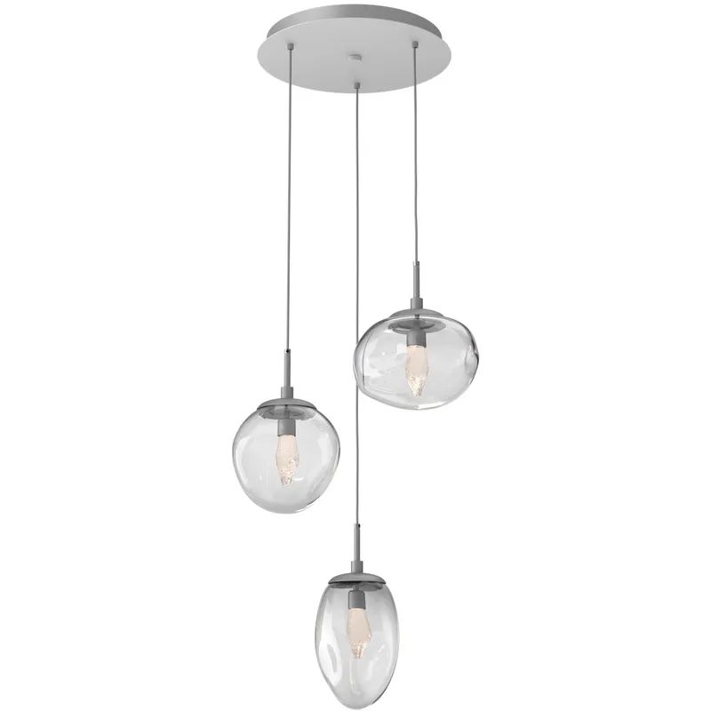 Cosmos LED LED 22.3 inch Classic Silver Chandelier Ceiling Light, Round Multi-Port