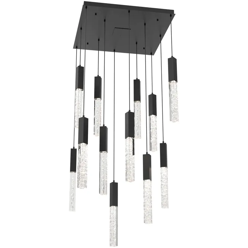 Axis LED 30 inch Matte Black Multi-Pendant Ceiling Light