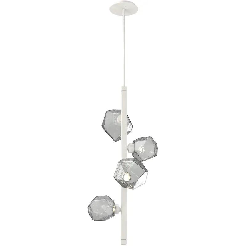 Gem LED 16.5 inch Salt White Chandelier Ceiling Light, Twisted Vine