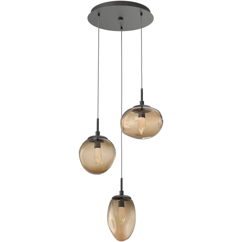 Cosmos LED LED 22.3 inch Graphite Chandelier Ceiling Light, Round Multi-Port