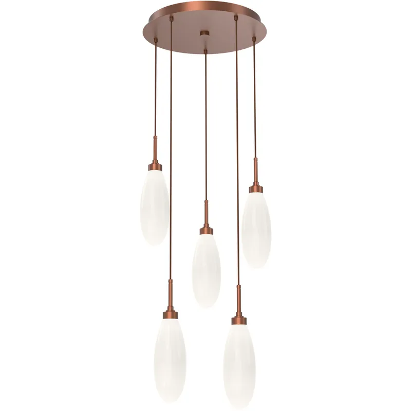 Fiori LED 18.5 inch Burnished Bronze Chandelier Ceiling Light, Round Multi-Port