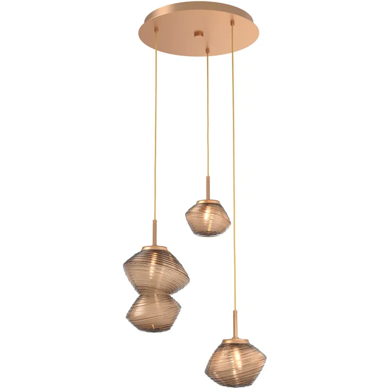 Mesa LED Novel Brass Chandelier Ceiling Light, Multi-Port Round