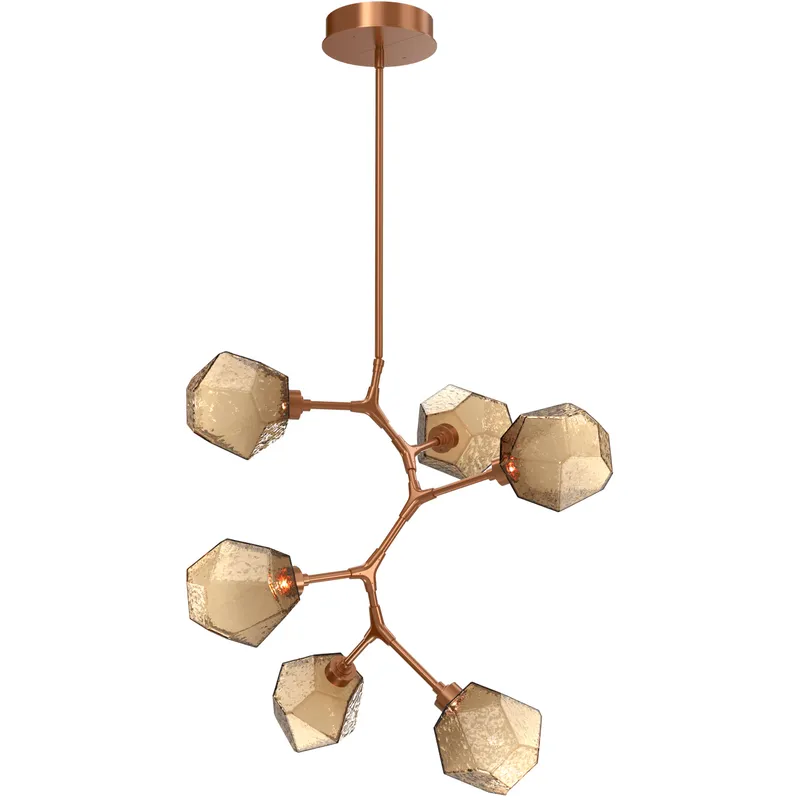 Gem LED 30 inch Novel Brass Chandelier Ceiling Light in Bronze, 2700K LED, Modern Vine