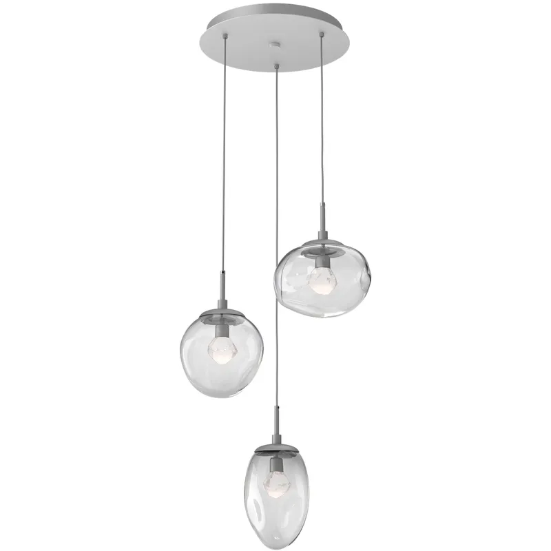 Cosmos LED LED 22.3 inch Classic Silver Chandelier Ceiling Light, Round Multi-Port