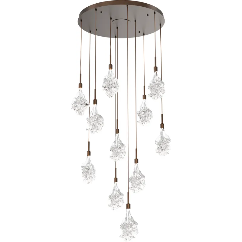 Blossom LED 33.1 inch Flat Bronze Chandelier Ceiling Light, Multi-Port