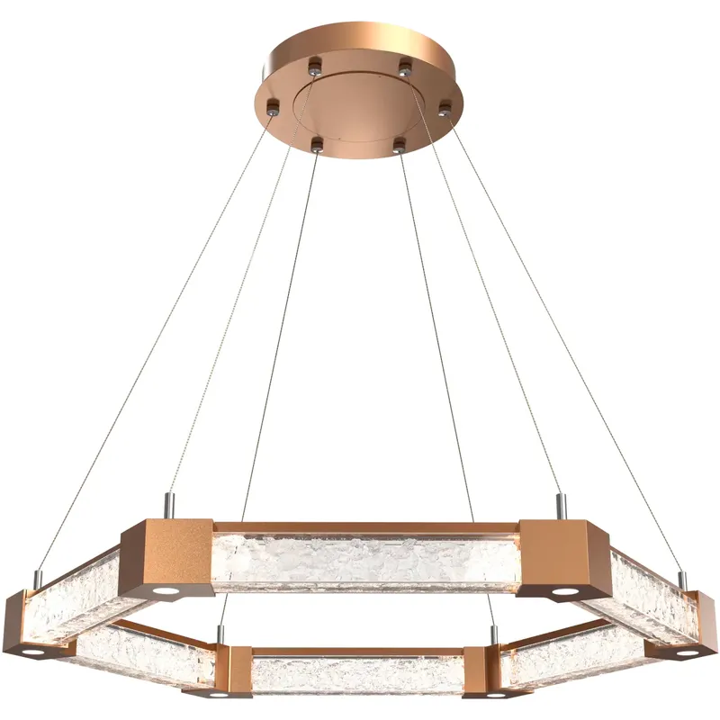 Axis LED 34.6 inch Novel Brass Ring Chandelier Ceiling Light