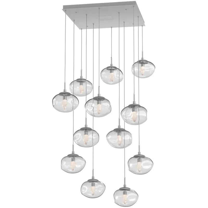 Nova LED LED Classic Silver Chandelier Ceiling Light, Square Multi-Pendant