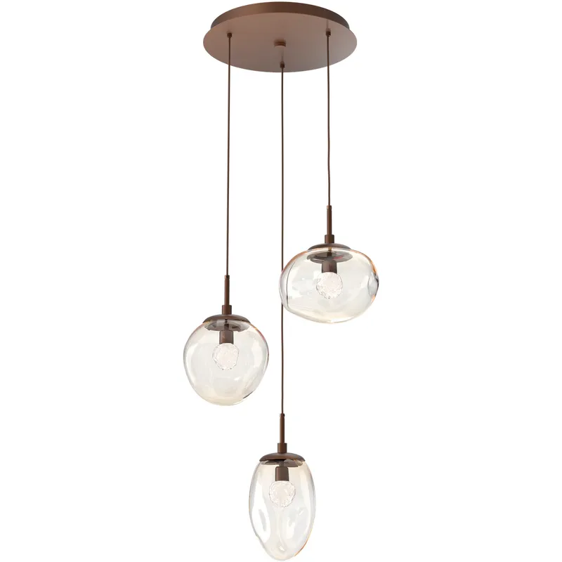 Cosmos LED LED 22.3 inch Burnished Bronze Chandelier Ceiling Light, Round Multi-Port