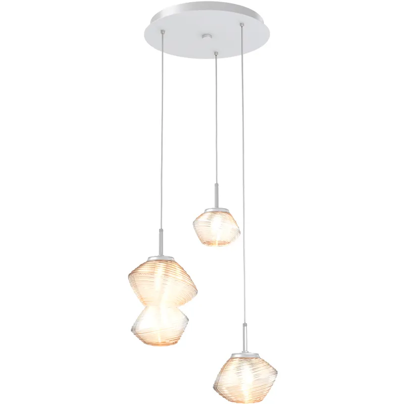 Mesa LED Classic Silver Chandelier Ceiling Light, Multi-Port Round