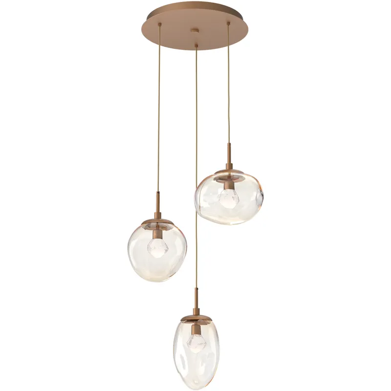 Cosmos LED LED 22.3 inch Novel Brass Chandelier Ceiling Light, Round Multi-Port