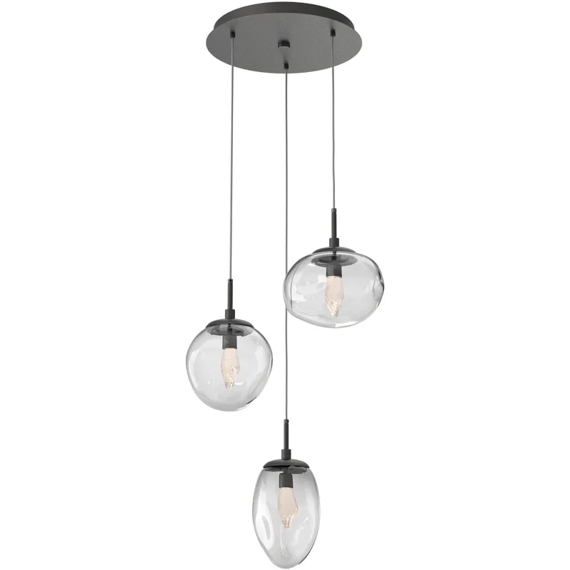 Cosmos LED LED 22.3 inch Graphite Chandelier Ceiling Light, Round Multi-Port