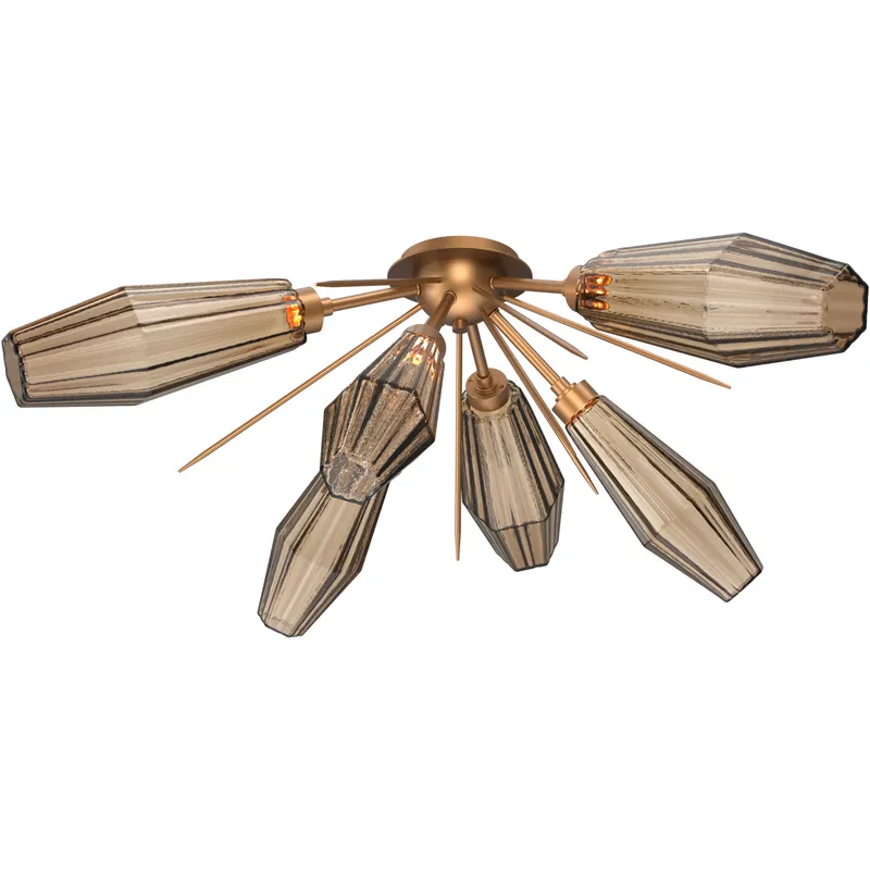 Aalto LED 40.3 inch Novel Brass Flush Mount Ceiling Light in 3000K LED, Bronze