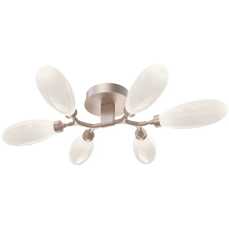 Fiori LED 35.9 inch Beige Silver Flush Mount Ceiling Light in Metallic Beige Silver