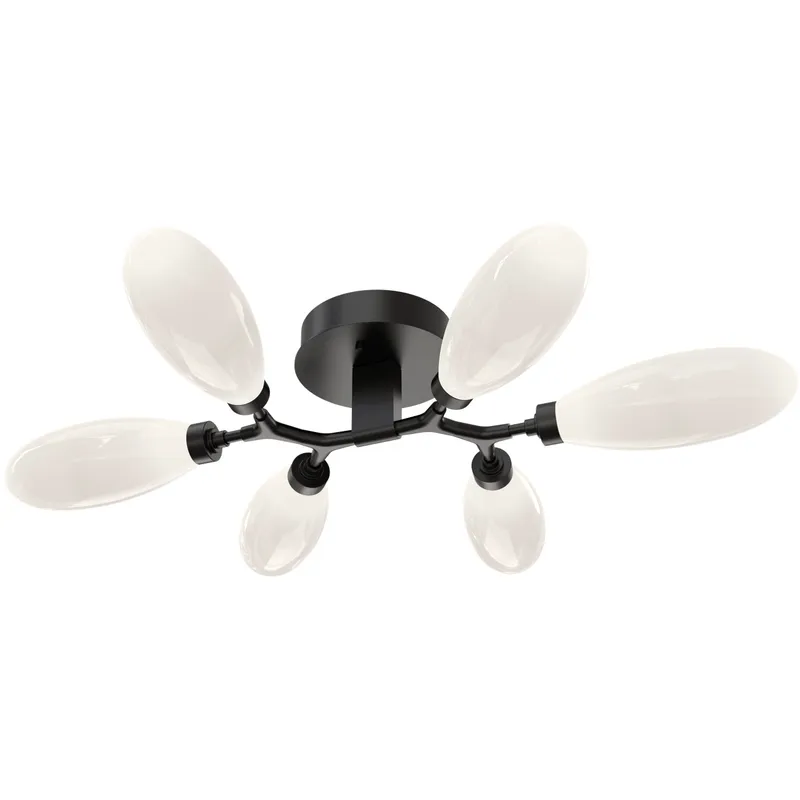 Fiori LED 35.9 inch Matte Black Flush Mount Ceiling Light